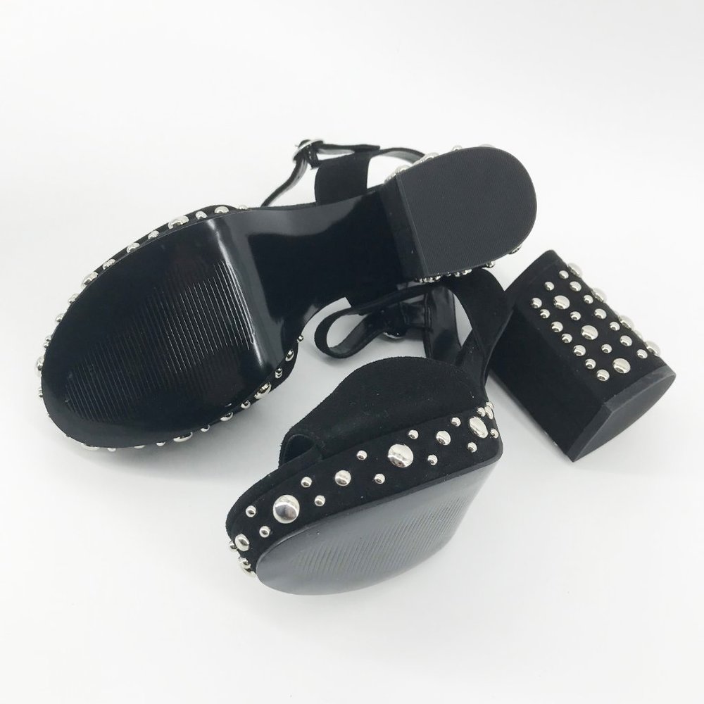 ❌SOLD❌NEW🌸AQUA Bells Studded Suede Ankle Strap Sandals - Picture 6 of 11